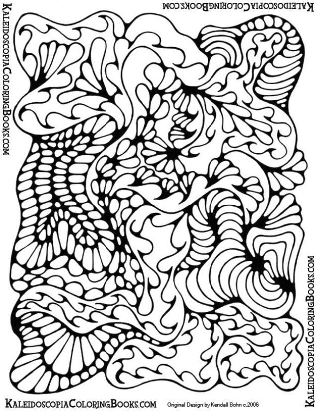 Get this abstract coloring pages free printable trippy drawing