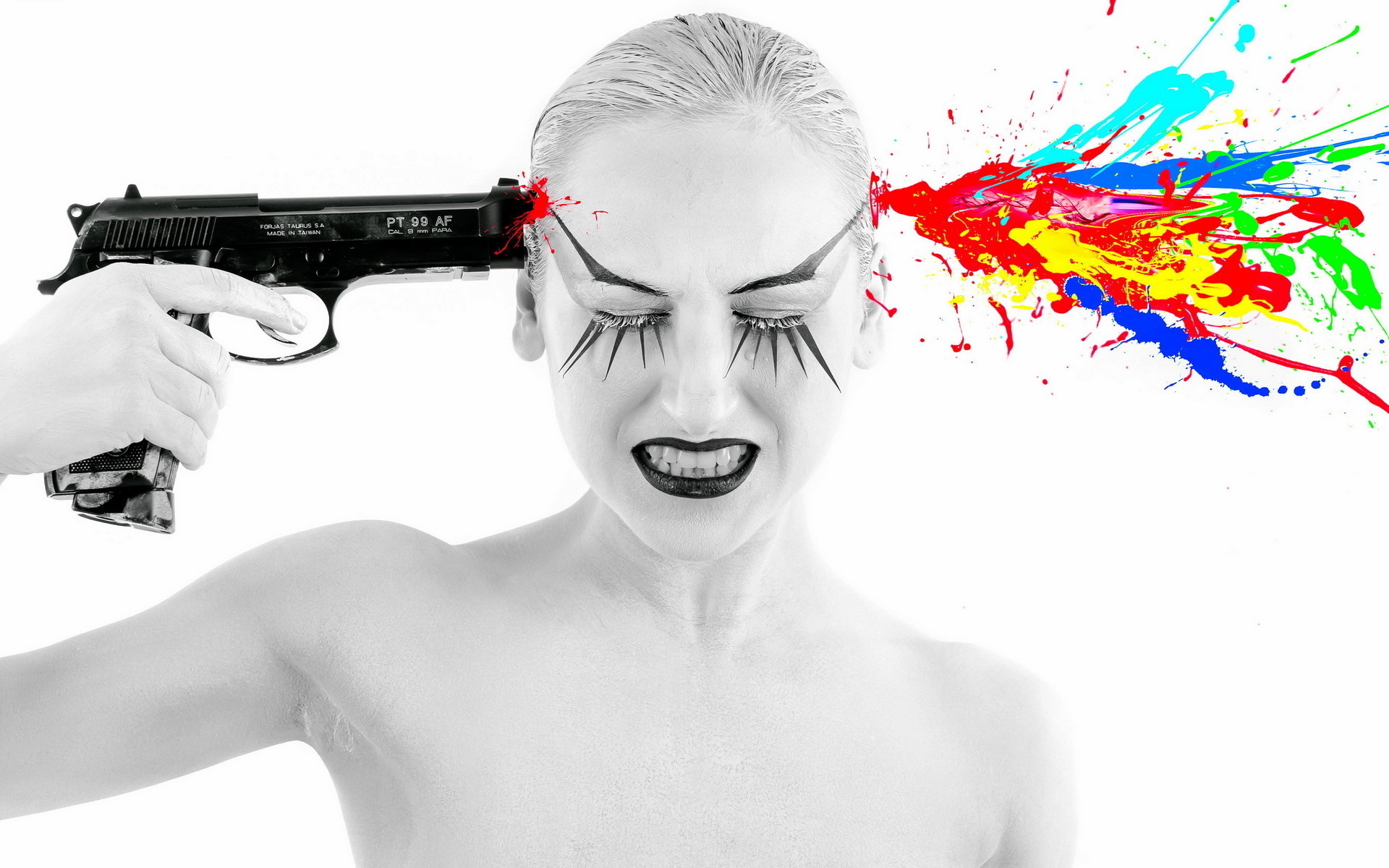 Girls and guns girl gun psychedelic weapon gun mood suicide wallpaper x