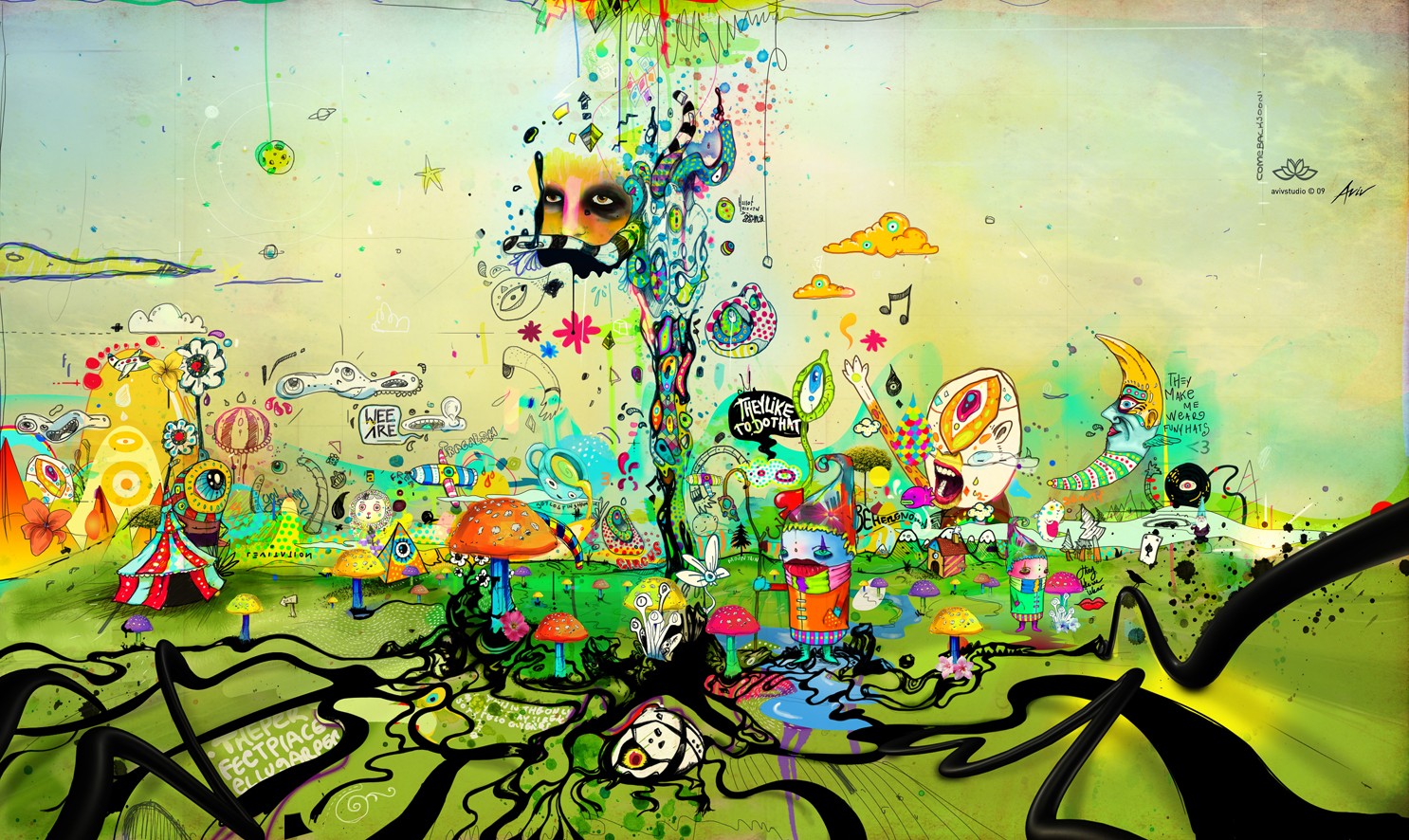 Surreal psychedelic artwork