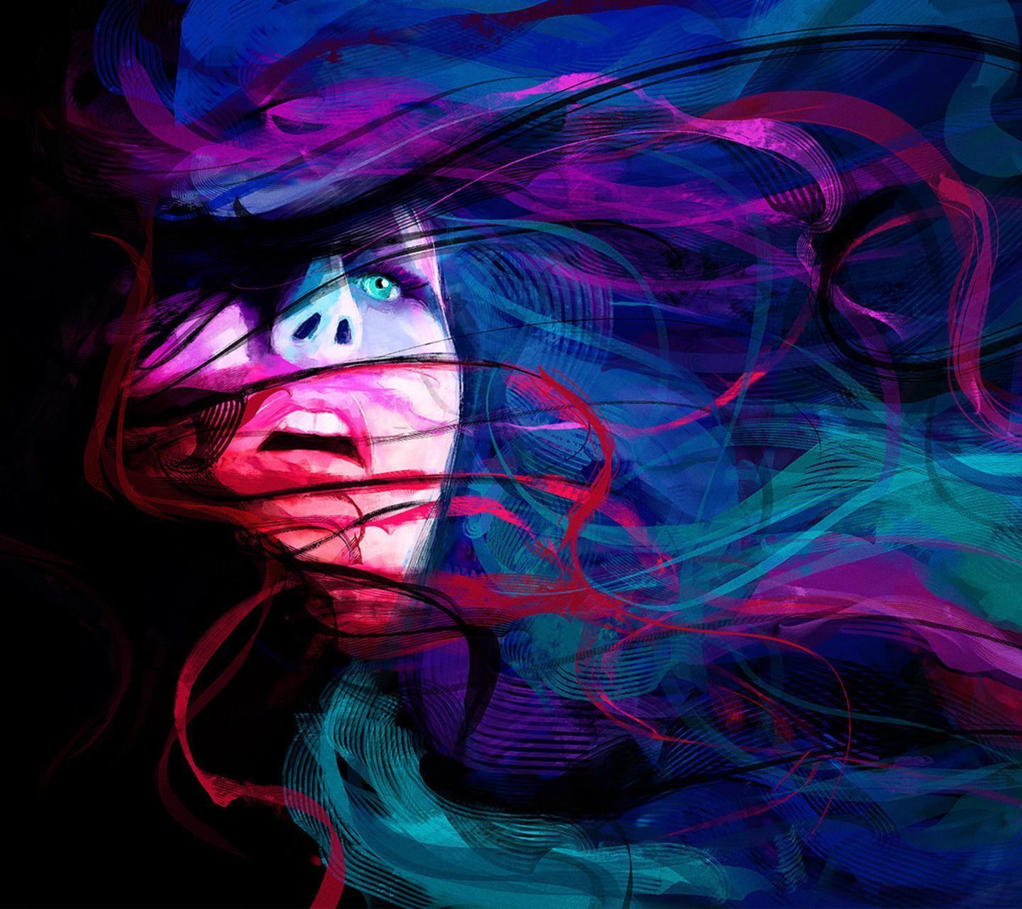 Psychedelic girl wallpapers
