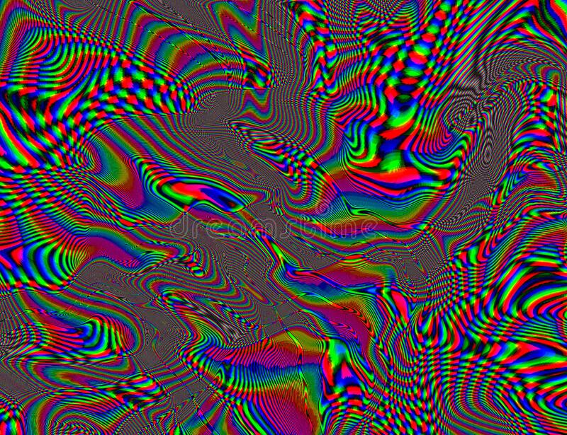 Trippy psychedelic rainbow background glitch lsd colorful wallpaper s abstract hypnotic illusion stock photo
