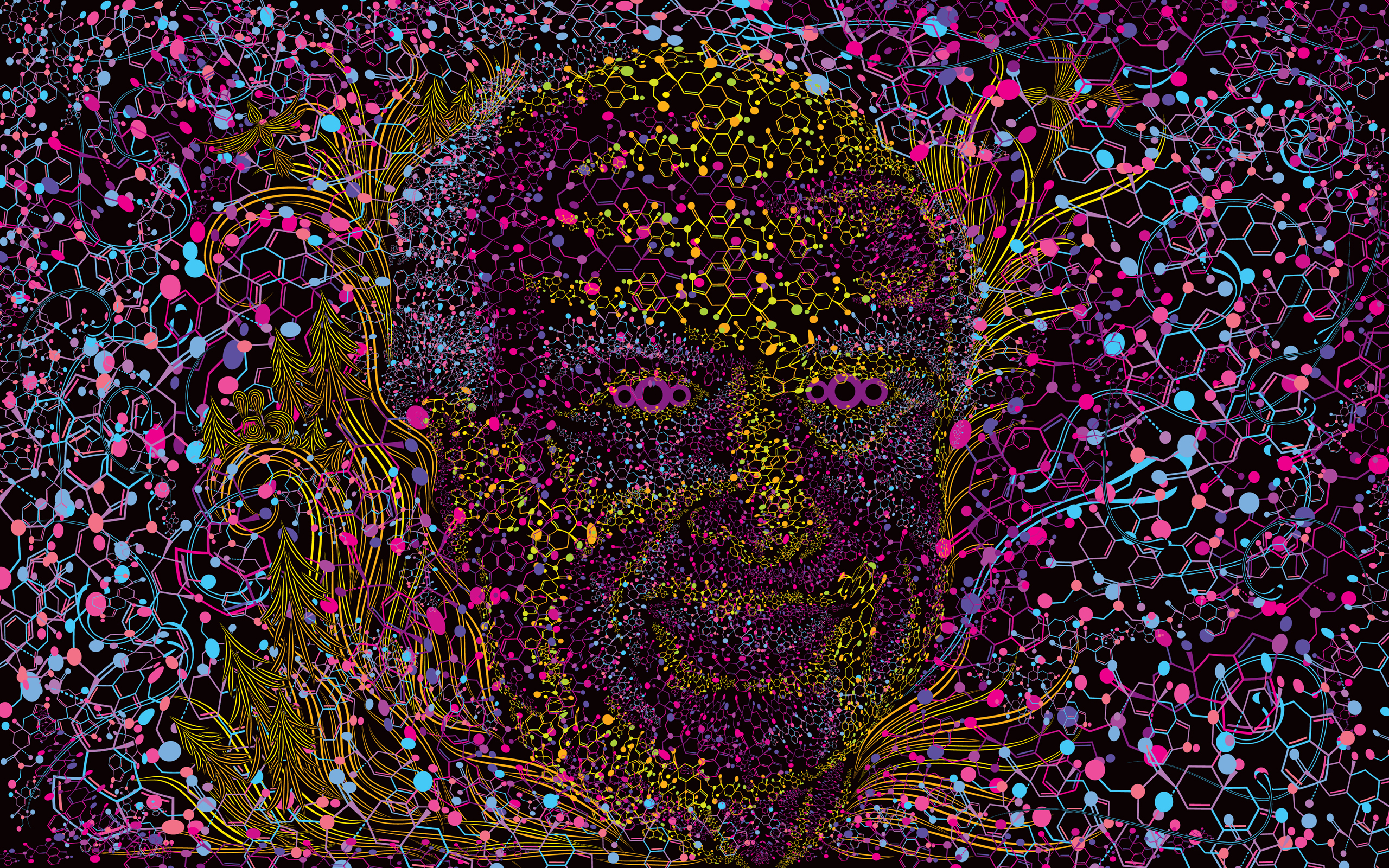 Albert hofmann psychedelic portrait free wallpaper