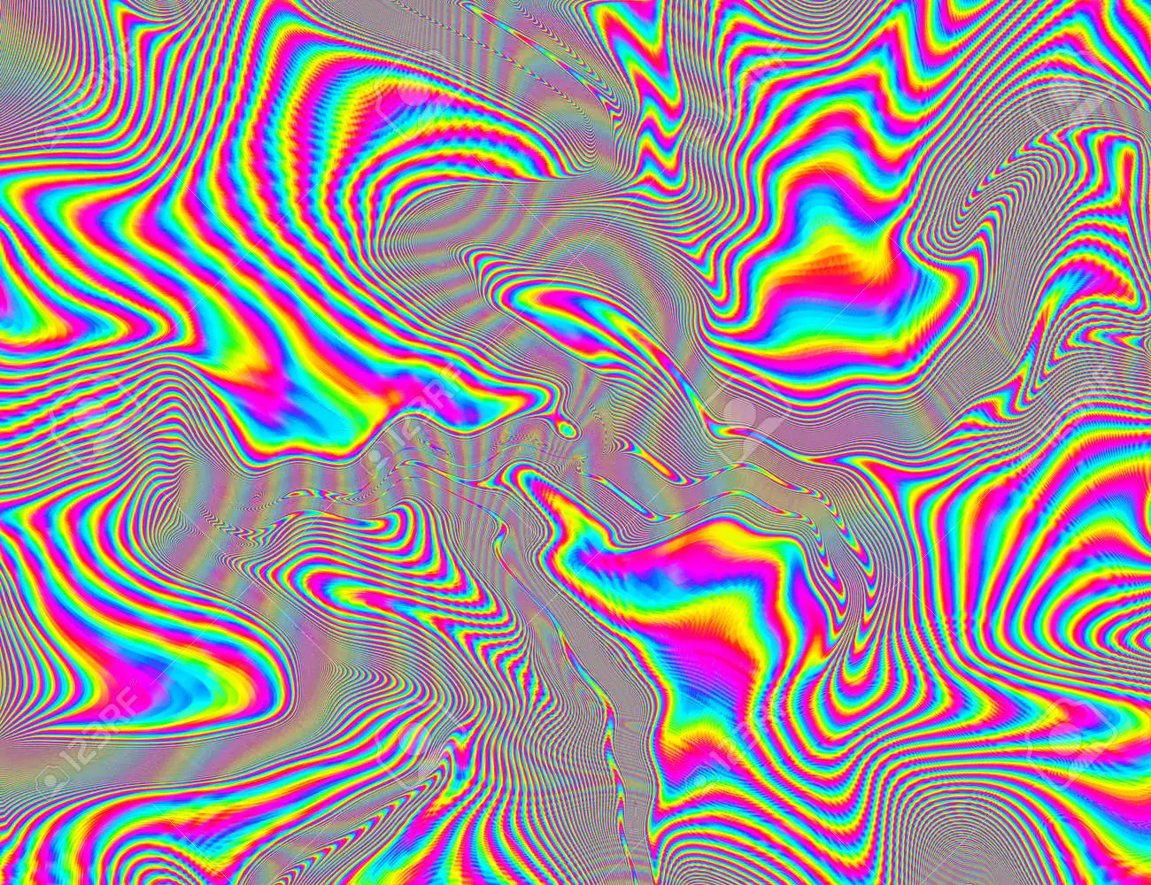 Hippie trippy psychedelic rainbow background lsd colorful wallpaper abstract hypnotic illusion hippie retro texture glitch and disco stock photo picture and royalty free image image