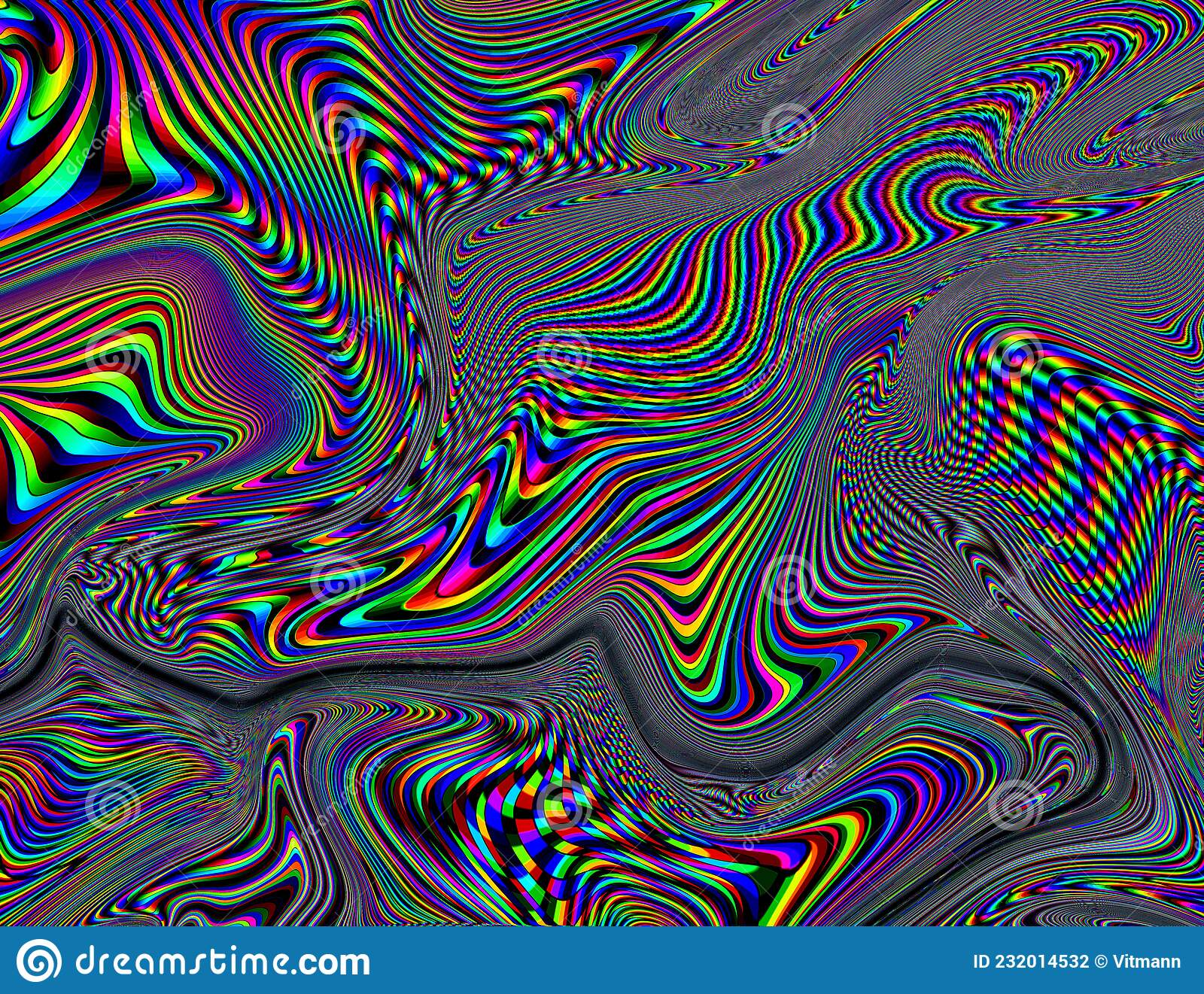Trippy psychedelic rainbow background glitch lsd colorful wallpaper s abstract hypnotic illusion stock illustration