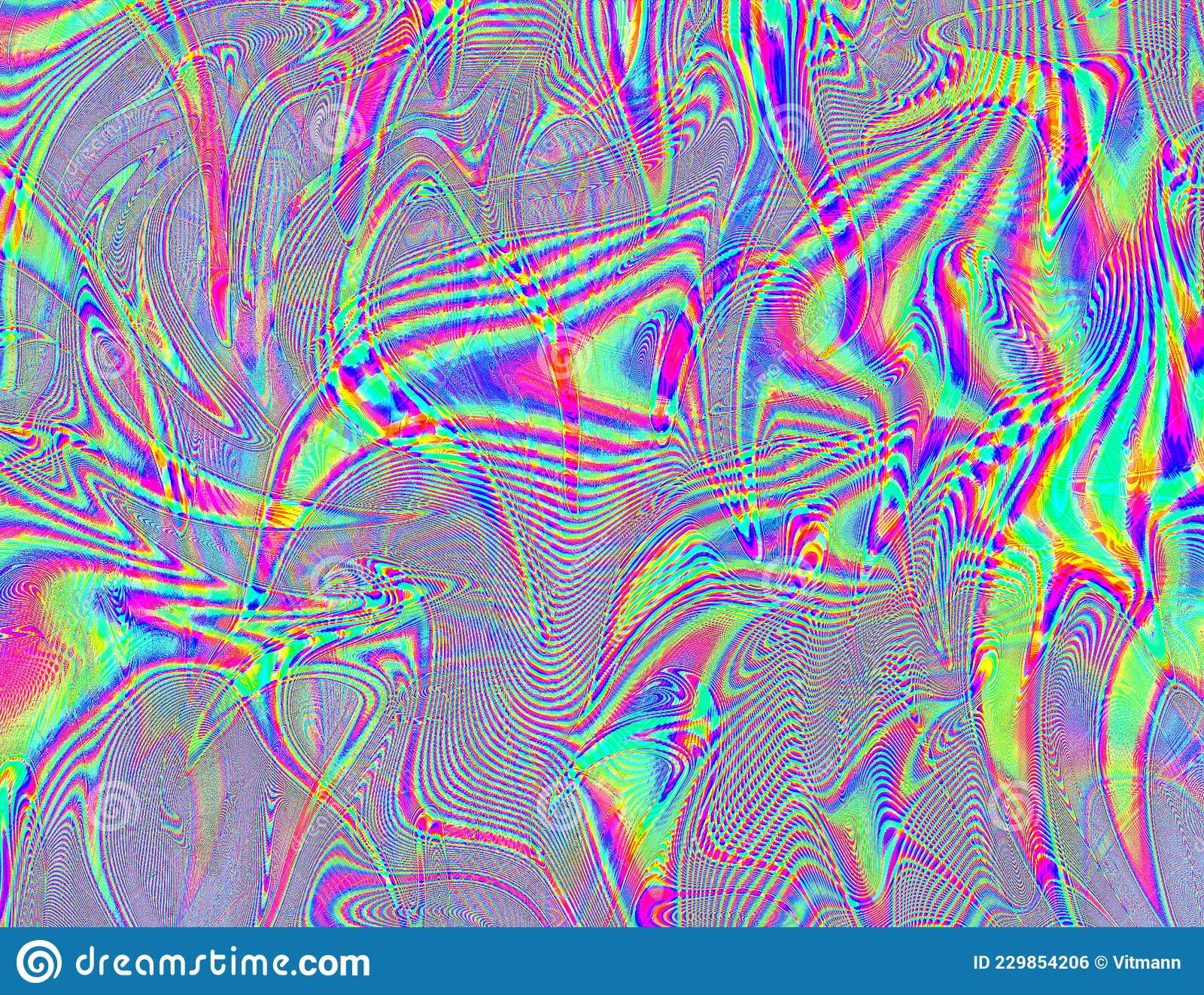 Hippie trippy psychedelic rainbow background lsd colorful wallpaper abstract hypnotic illusion stock photo
