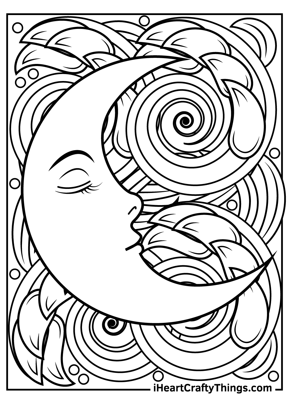 Sun and moon coloring pages free printables