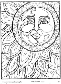 Psychedelic adult coloring pages