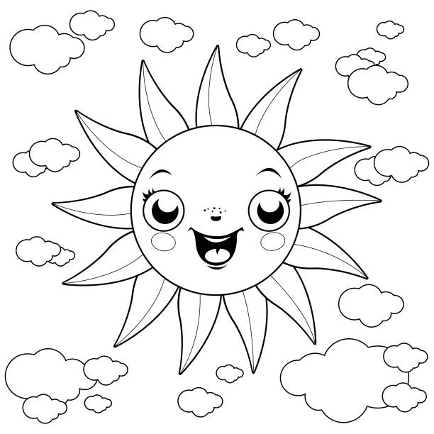 Coloring pages sun coloring page