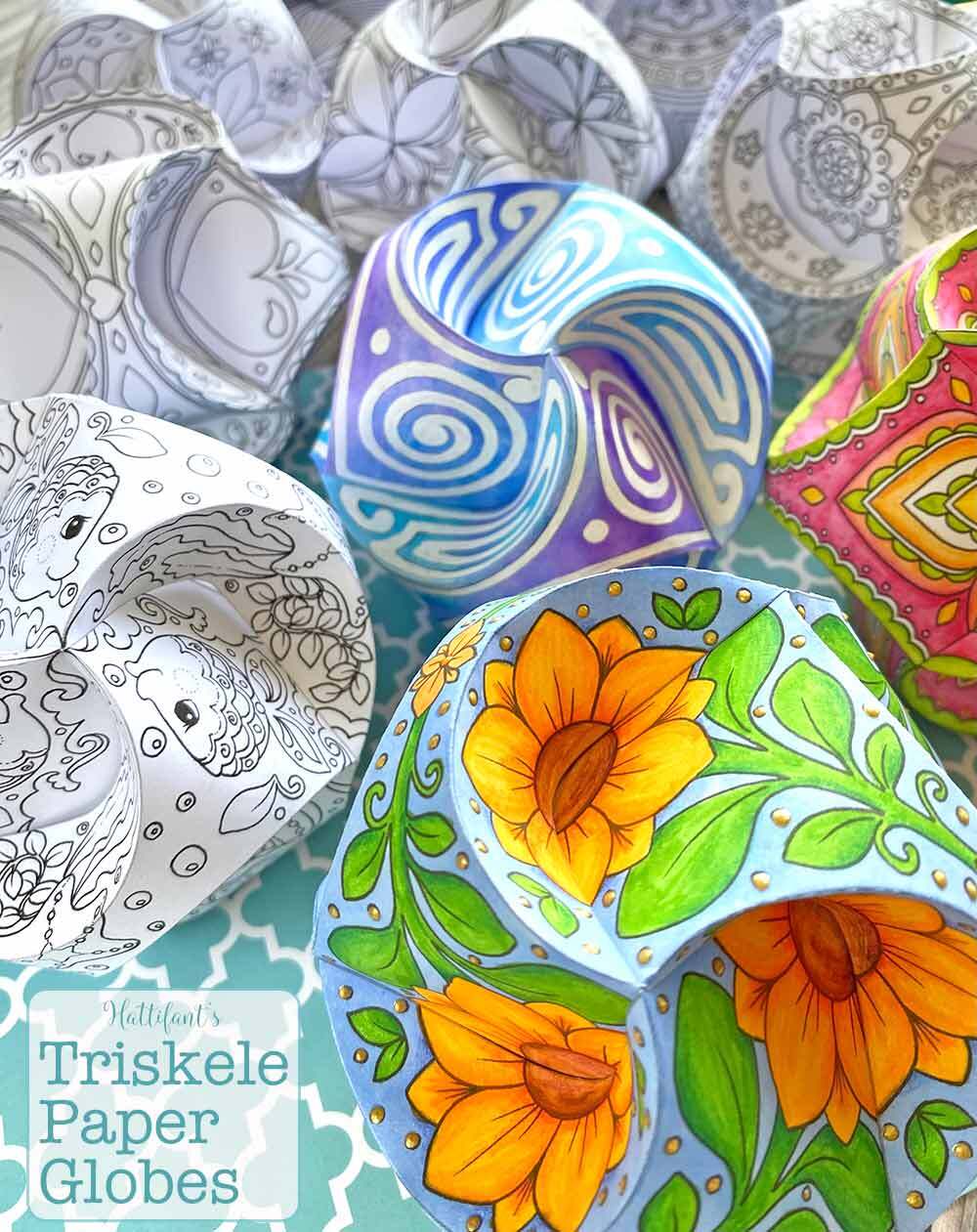 Triskele paper globes