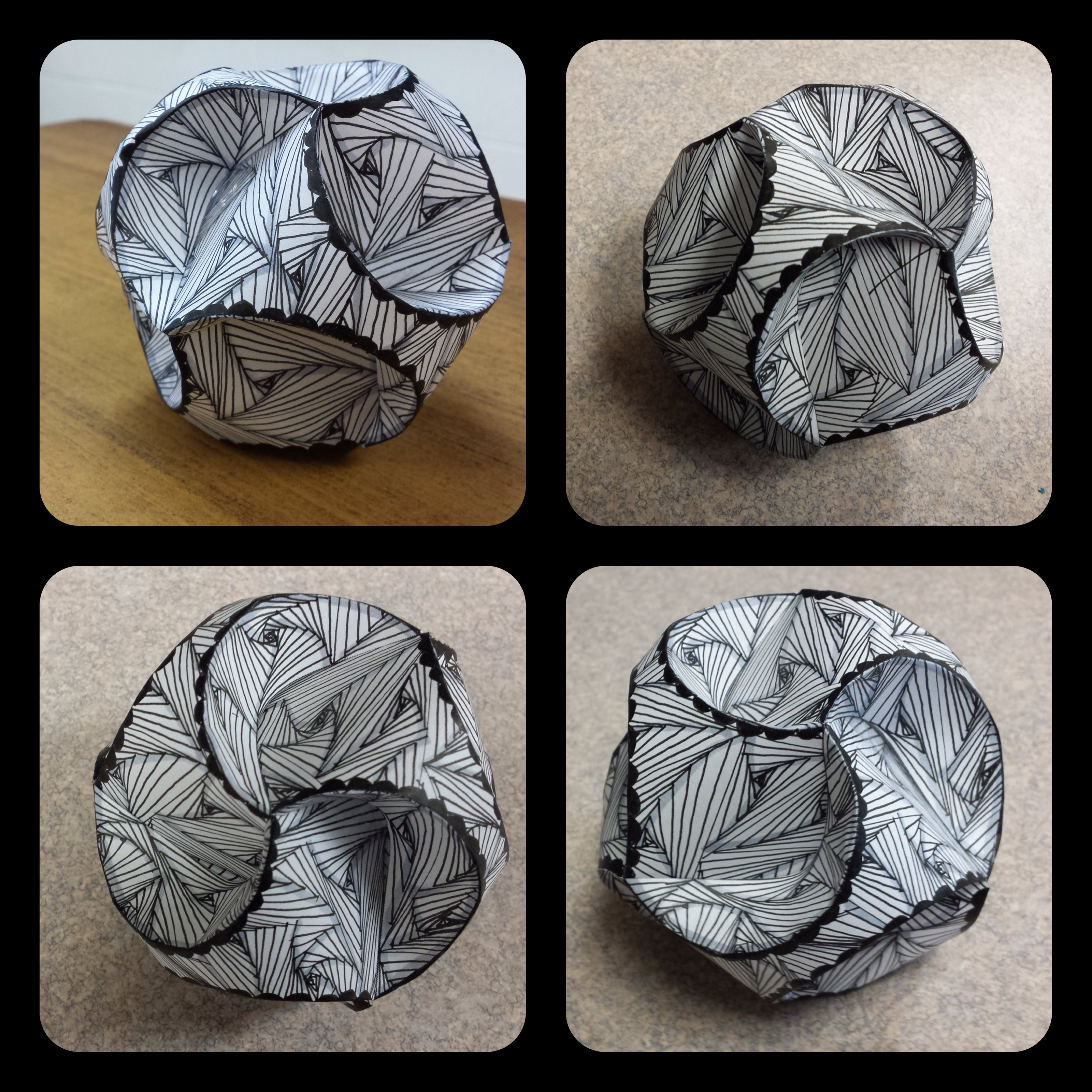 Paradox triskele paper globe crafting beyond words