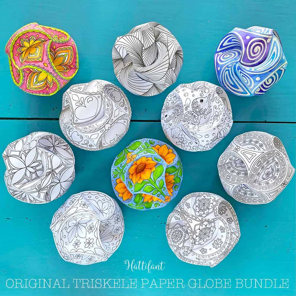 Triskele paper globes