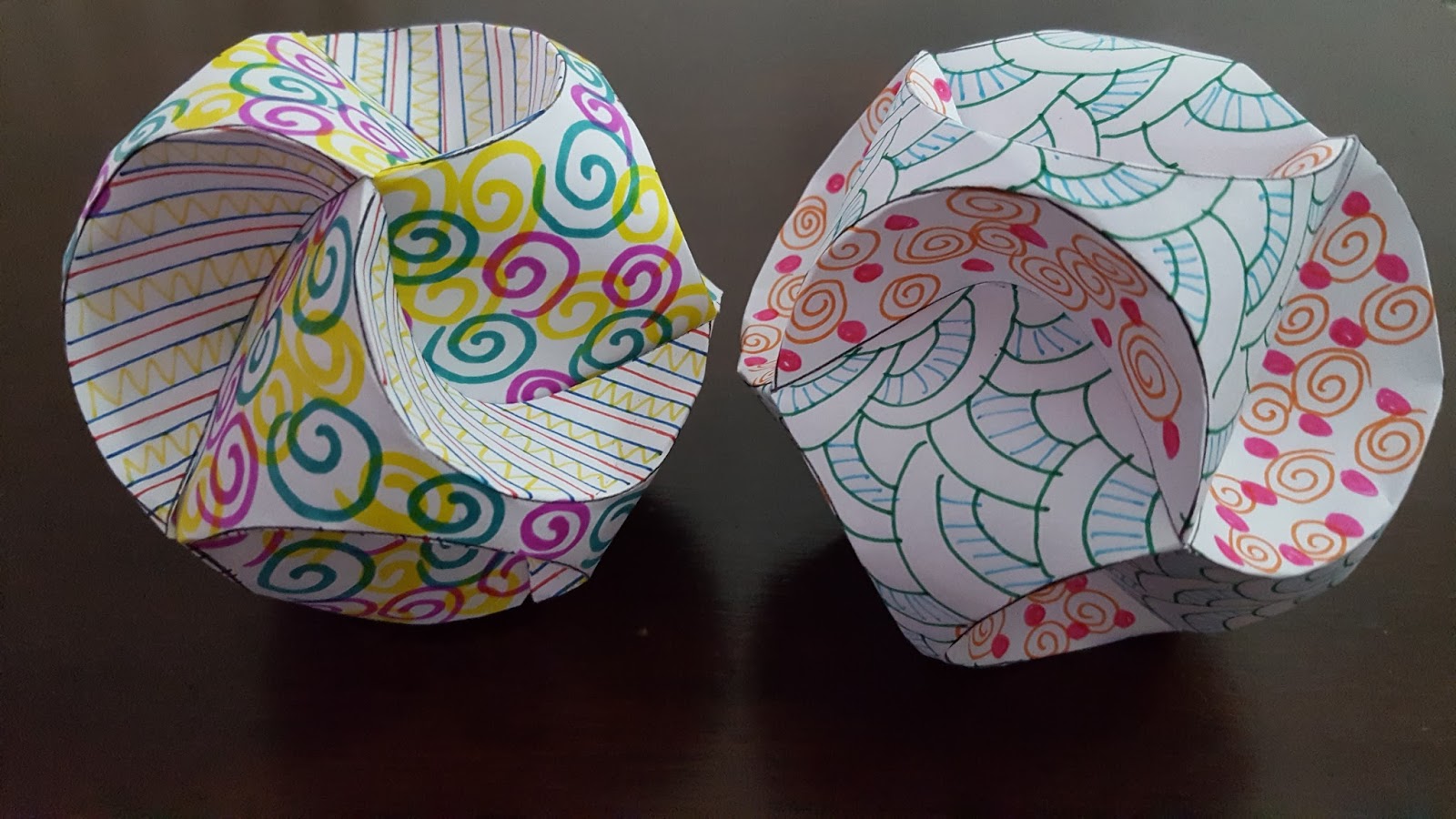 Craft sj inspired triskele paper globes