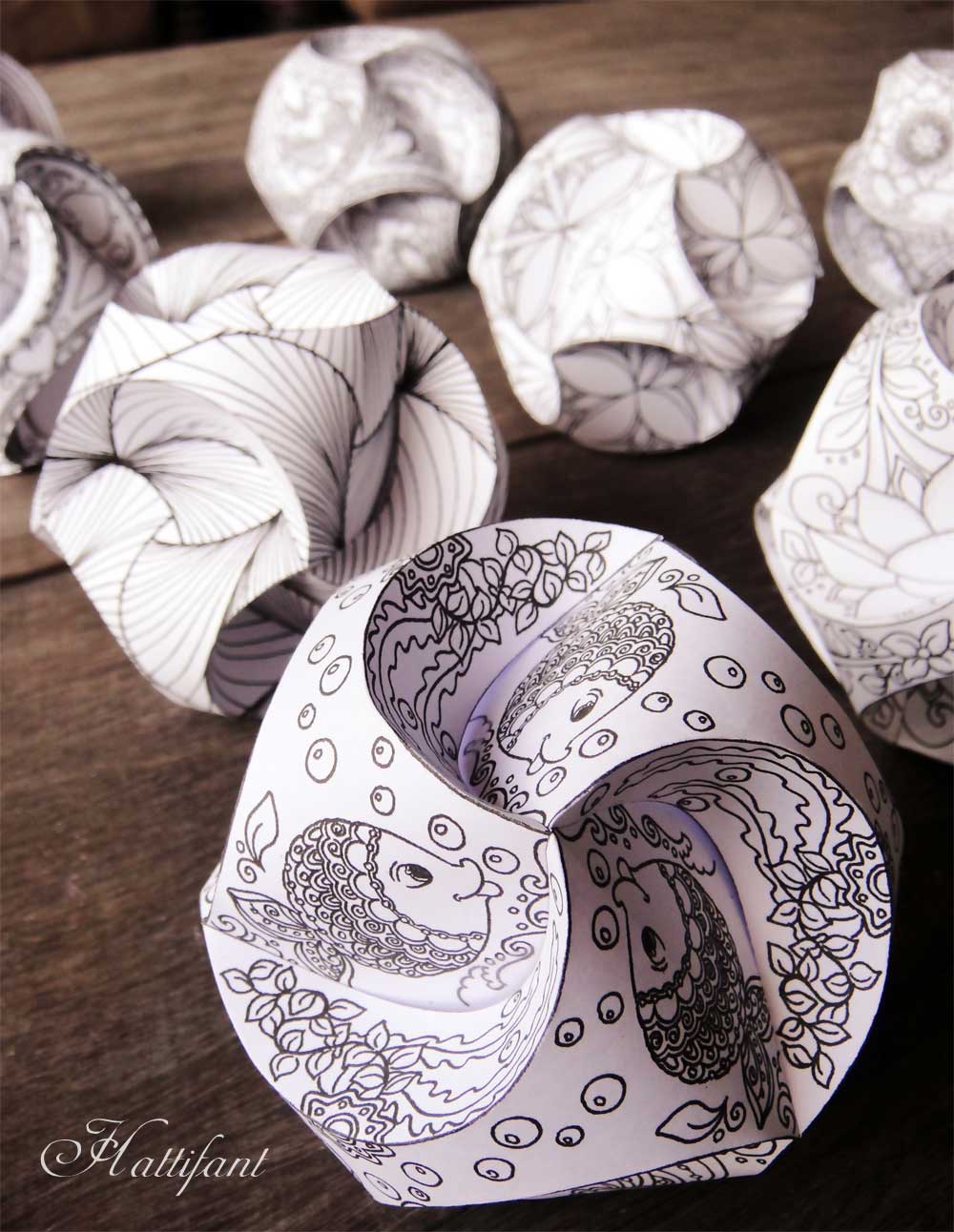 Diy colorable triskele paper globes â indie crafts
