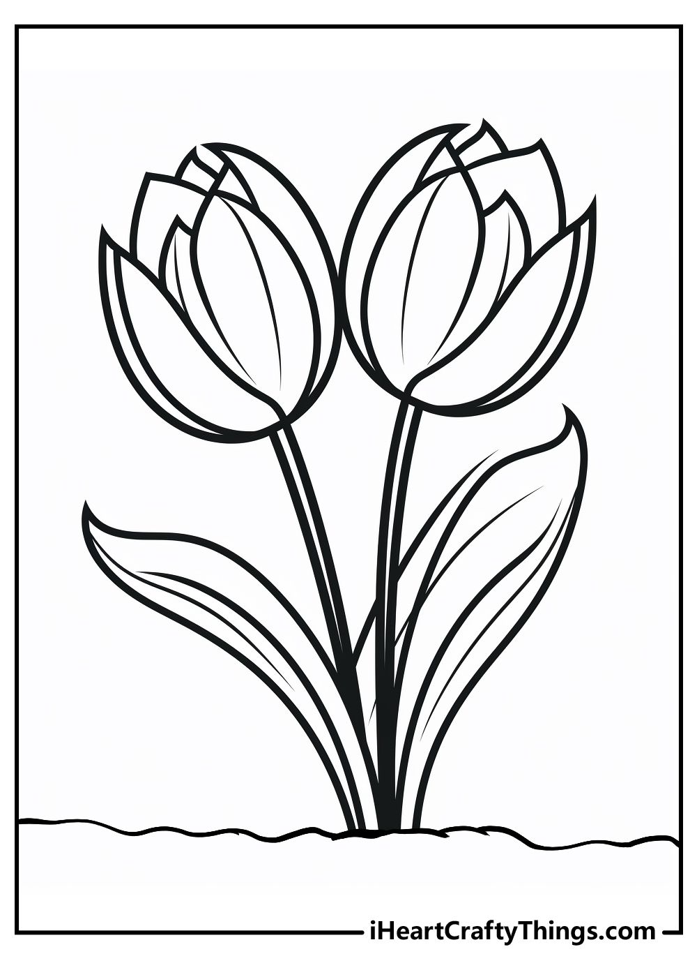 Tulip coloring pages updated