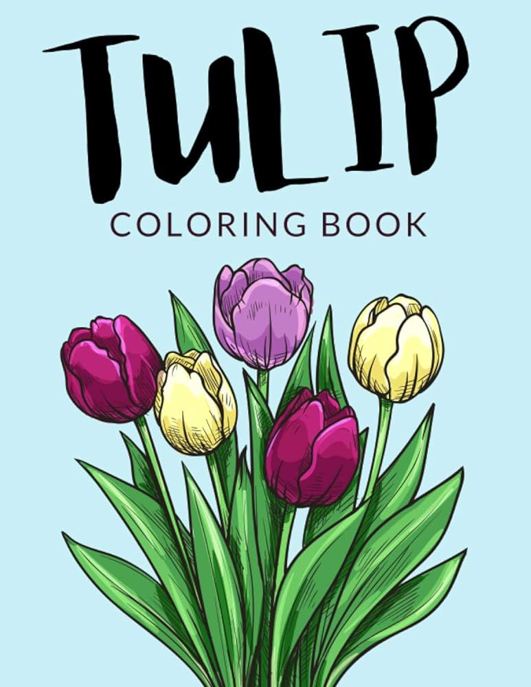 Tulip coloring book tulip coloring pages tulip colouring book over pages to color cute lady
