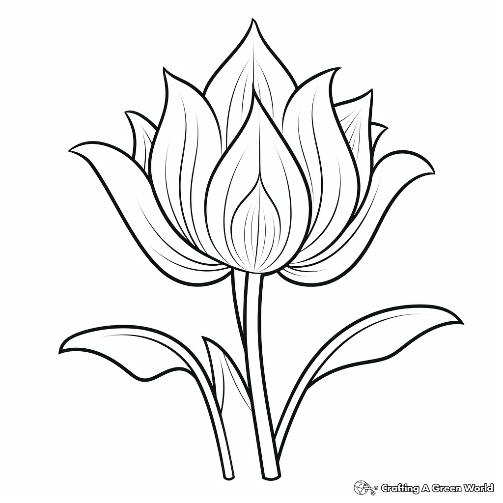 Easy flower coloring pages