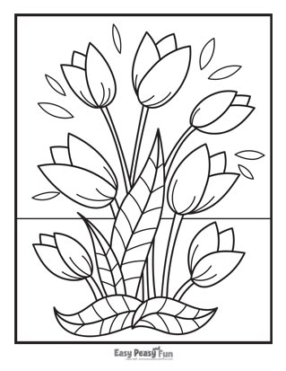 Flower coloring pages