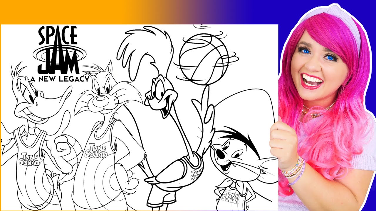 Coloring space ja coloring pages daffy duck sylvester road runner speedy