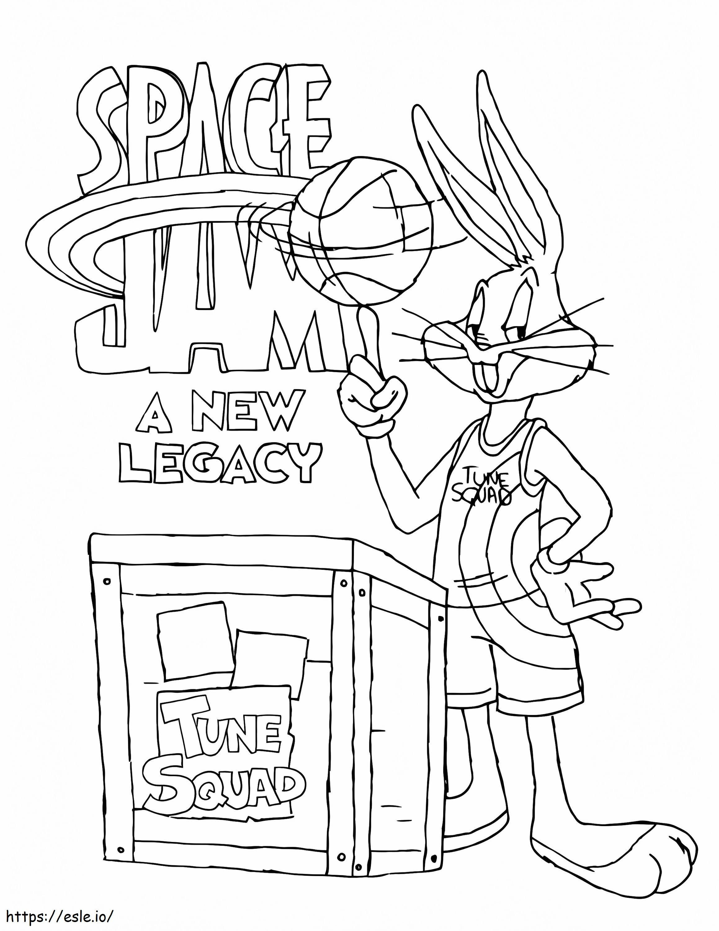 Tune squad bugs bunny coloring page