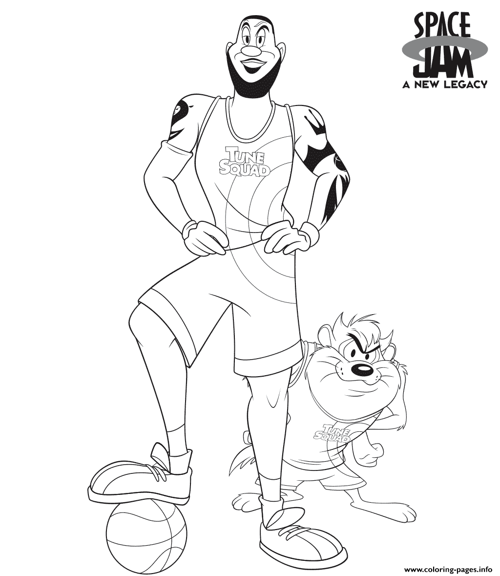 Space jam coloring page printable