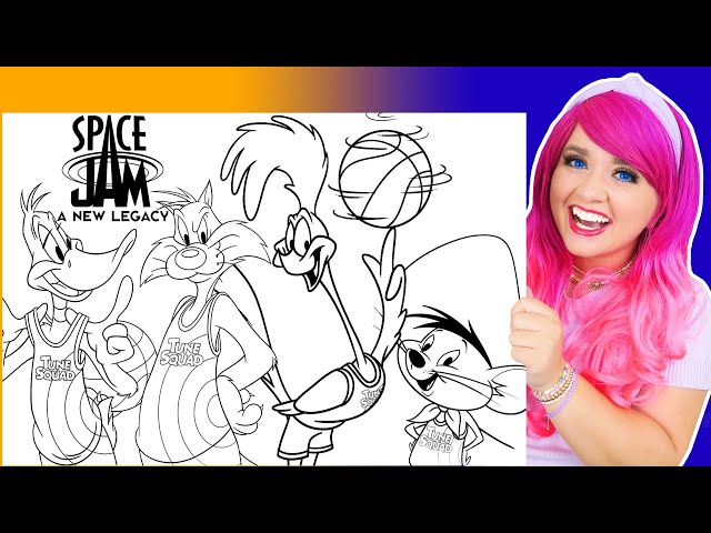 Coloring space ja coloring pages daffy duck sylvester road runner speedy