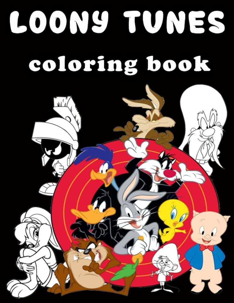 Loony tunes coloring book tune squad looney tunes gang space jam team activity coloring book for relaxing and stress reliaf for kids and adults by