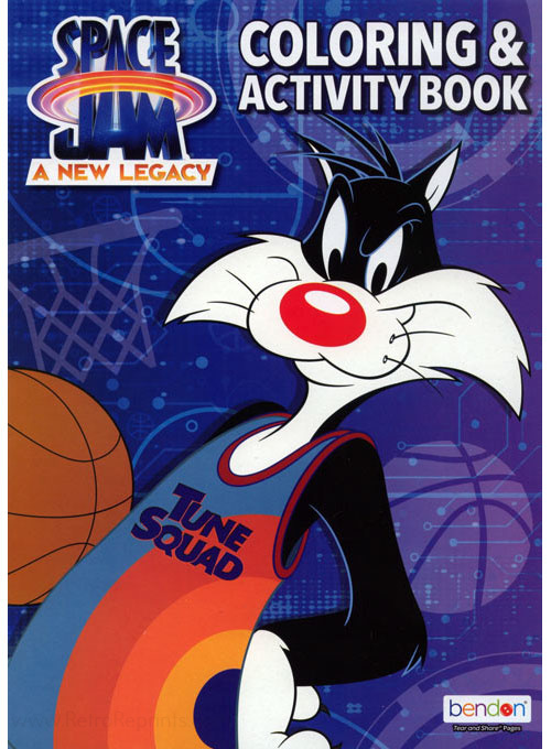 Space jam a new legacy coloring and activity book sylvester coloring books at retro reprints