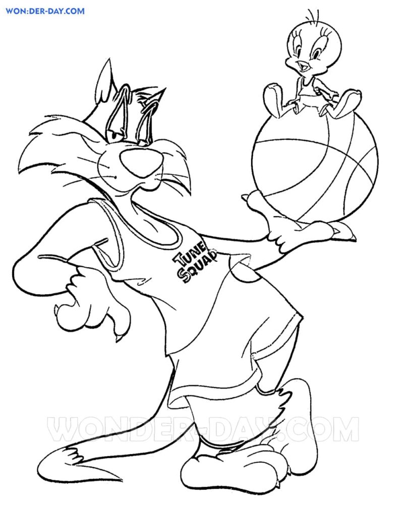 Space jam a new legacy coloring pages wonder day â coloring pages for children and adults
