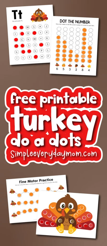 Turkey do a dot printables free printables