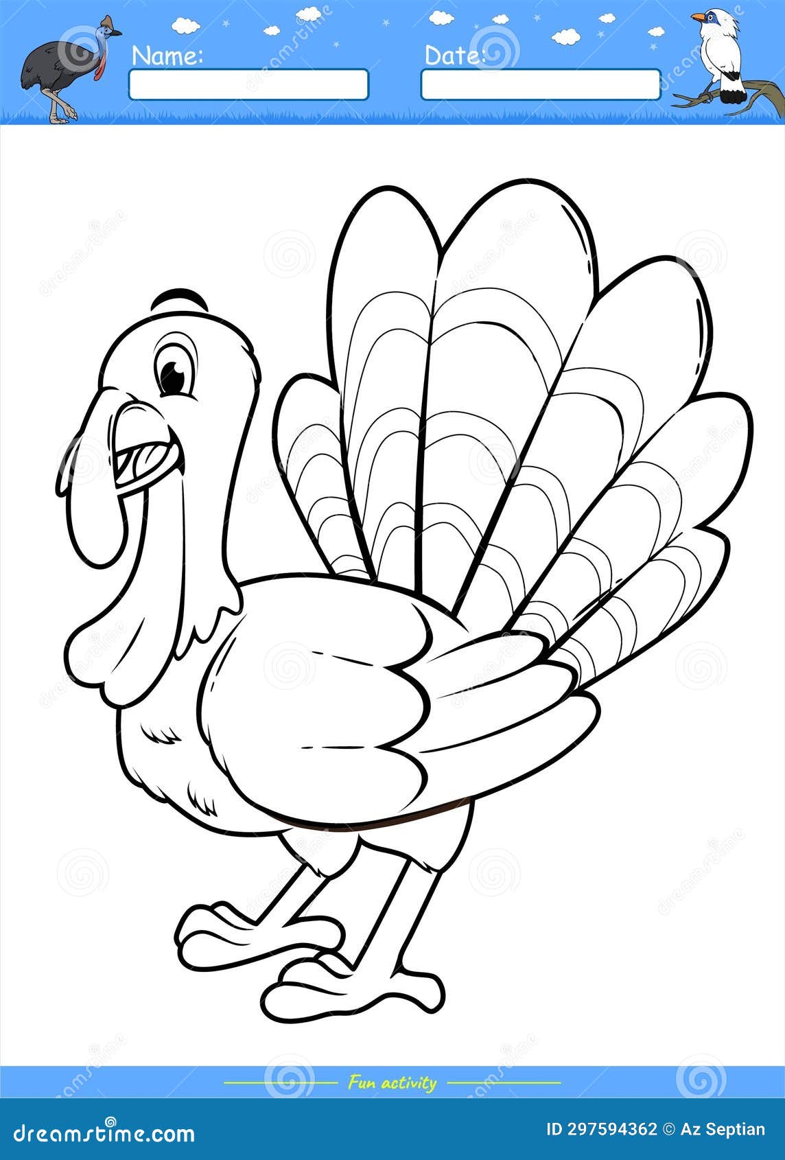 Turkey coloring sheet stock illustrations â turkey coloring sheet stock illustrations vectors clipart