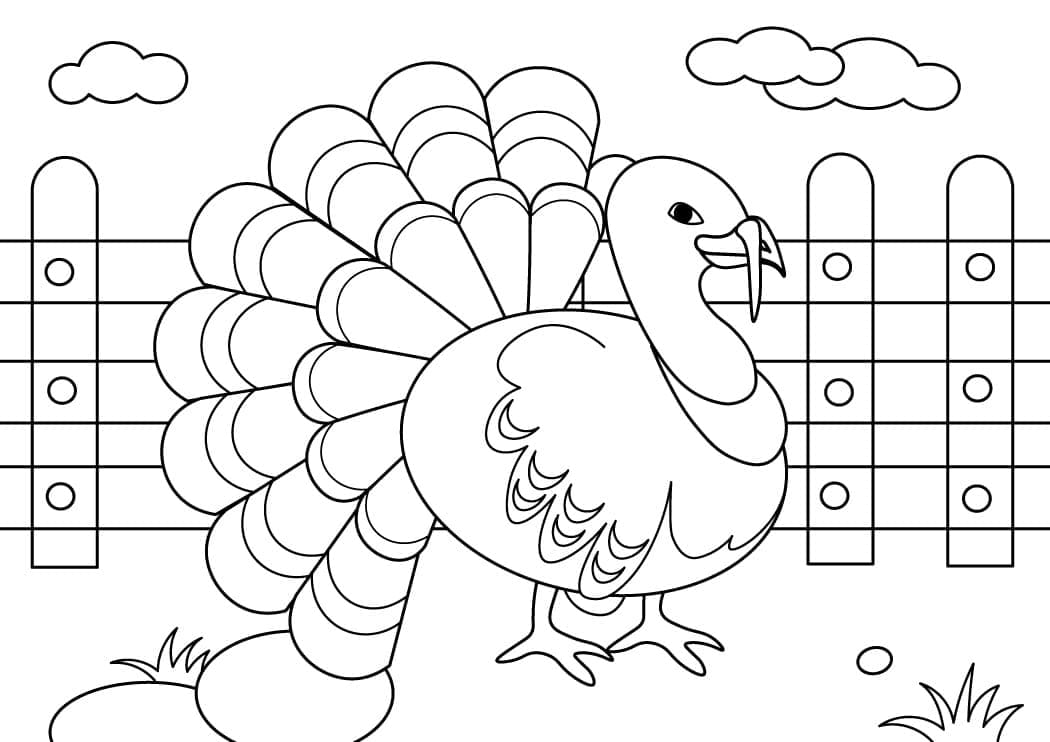 Normal turkey coloring page