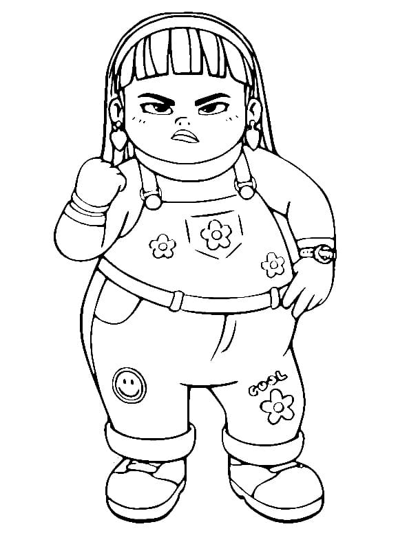 Abby park from turning red coloring page