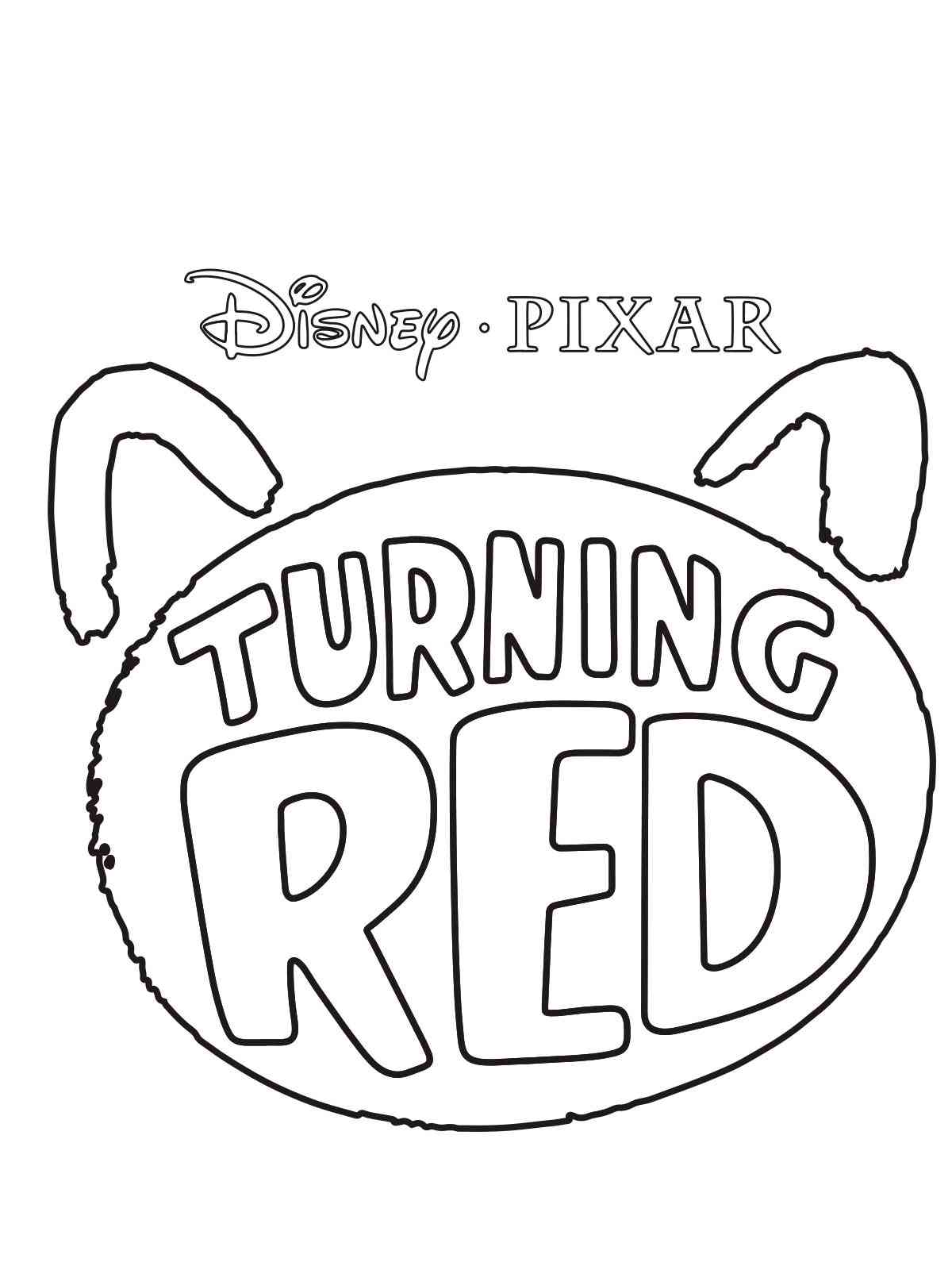 Turning red coloring pages