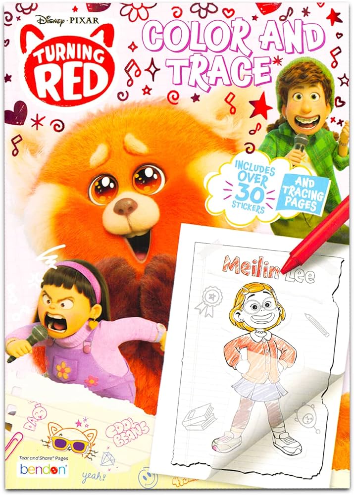 Disney turning red coloring book super set for kids