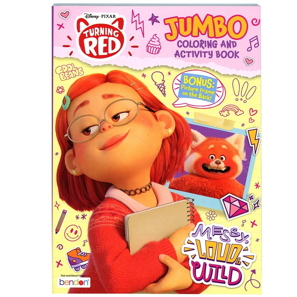 Turning red pg coloring and activity book