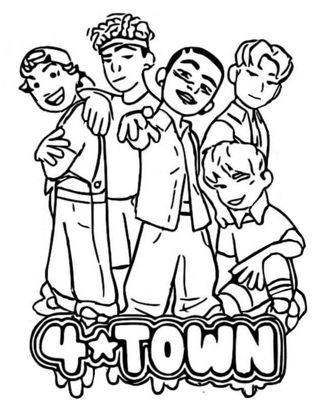 Town from turning red coloring page