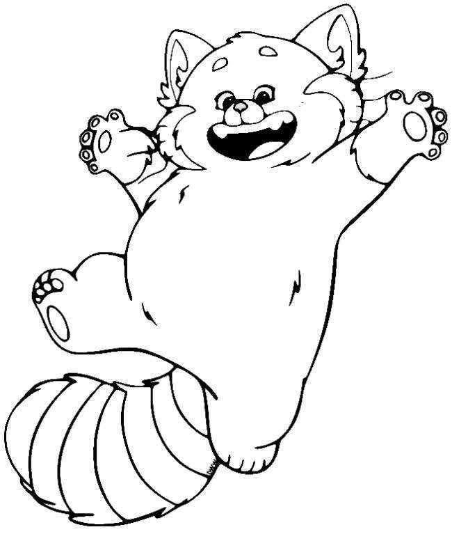 Turning red coloring page free and online coloring