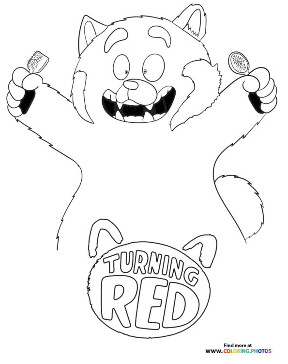 Turning red free printable coloring pages