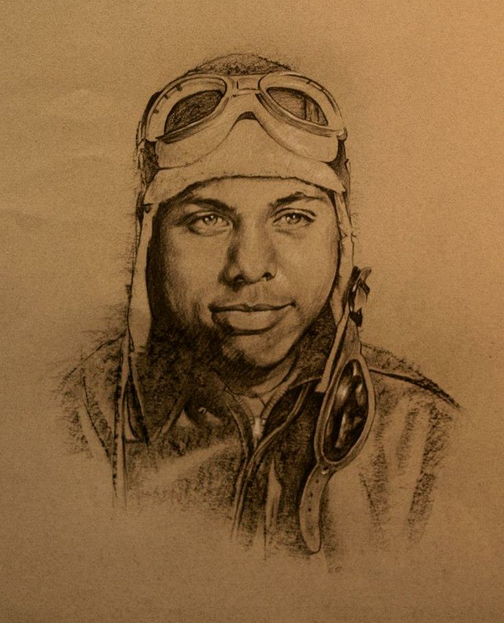 Tuskegee airmen drawing by chris hopkins portrait painting drawings artist
