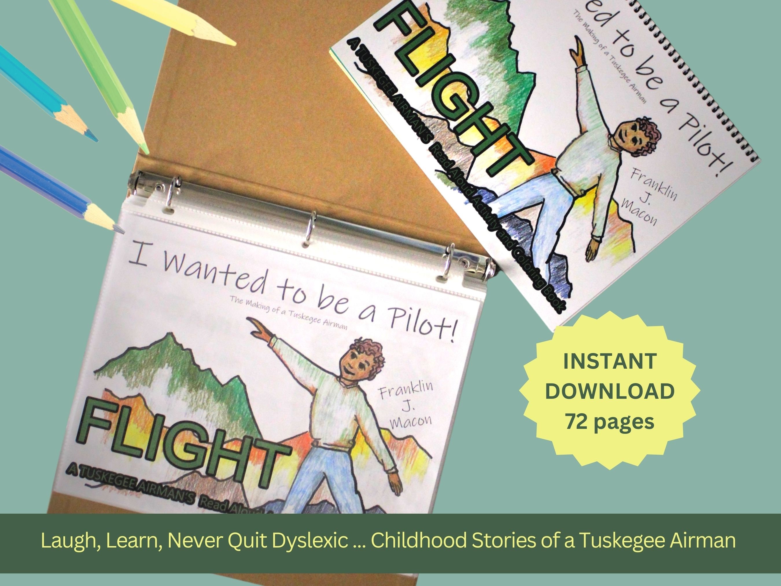Dyslexia printable workbook tuskegee airmen history educational pdf reading fluency and prehension homeschool teacher activities