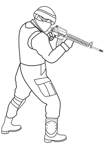 Special forces soldier coloring page free printable coloring pages
