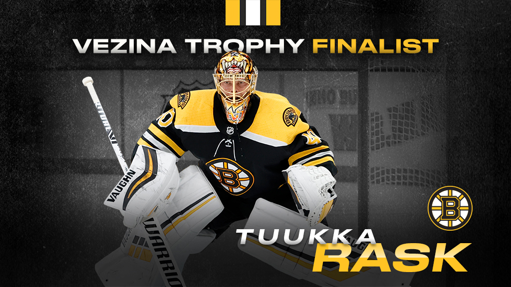 Tuukka rask named finalist for vezina trophy