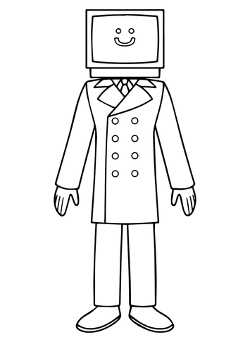 Tv man coloring pages