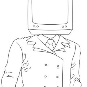 Tv man coloring pages printable for free download