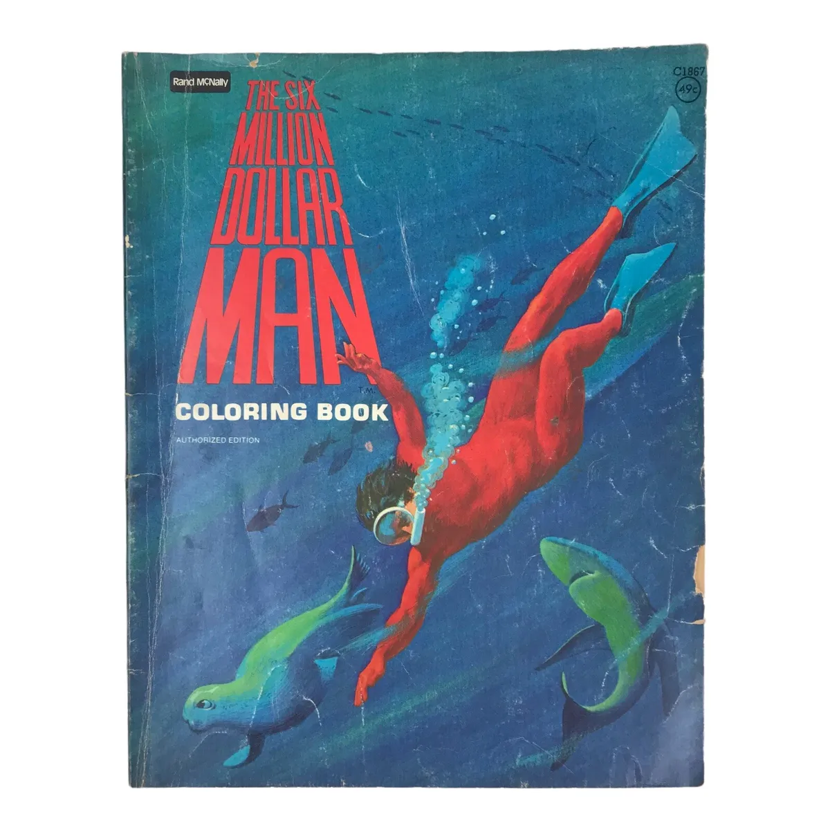 Vintage the six million dollar man coloring book some colored pages tv show