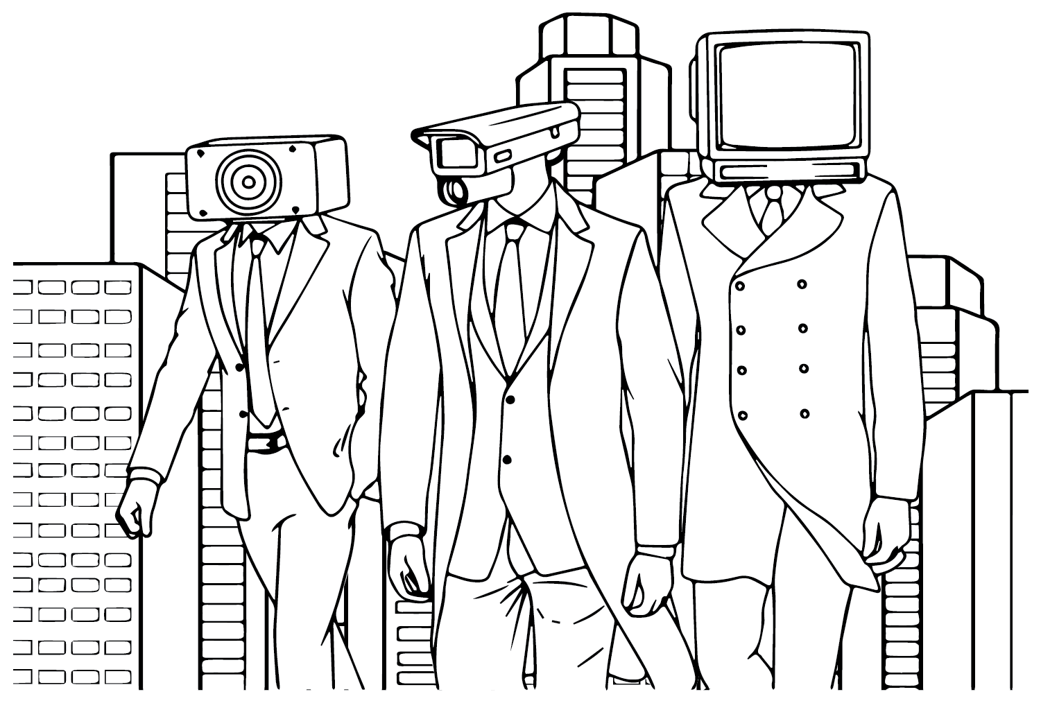 Cameraman coloring pages