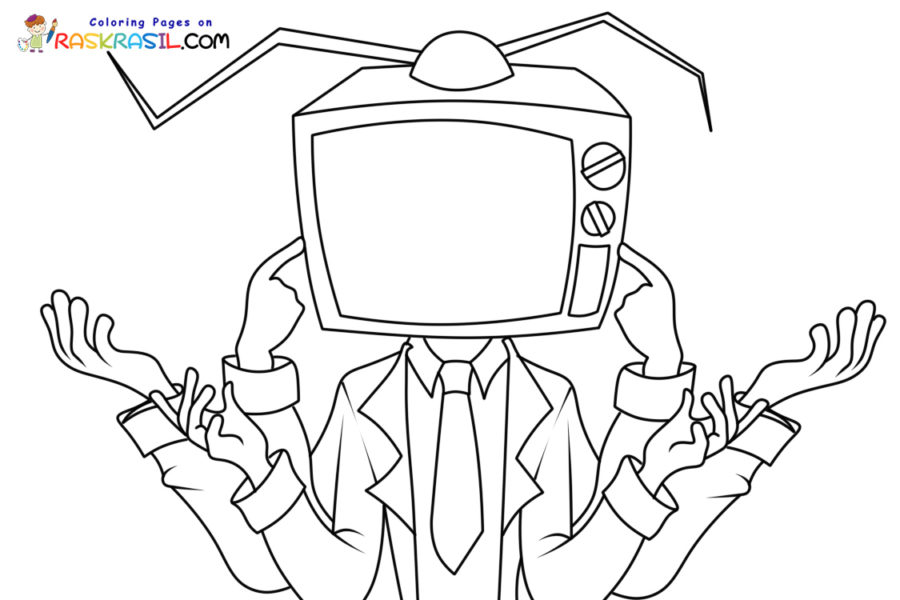 Tv man coloring pages