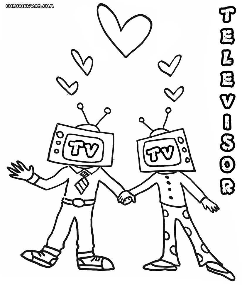 Tv coloring pages coloring pages to download and print