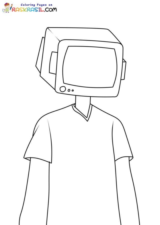 Tv man coloring pages printable for free download