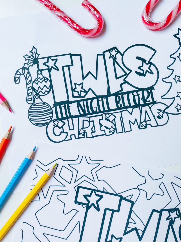 Free twas the night before christmas coloring â extraordinary chaos